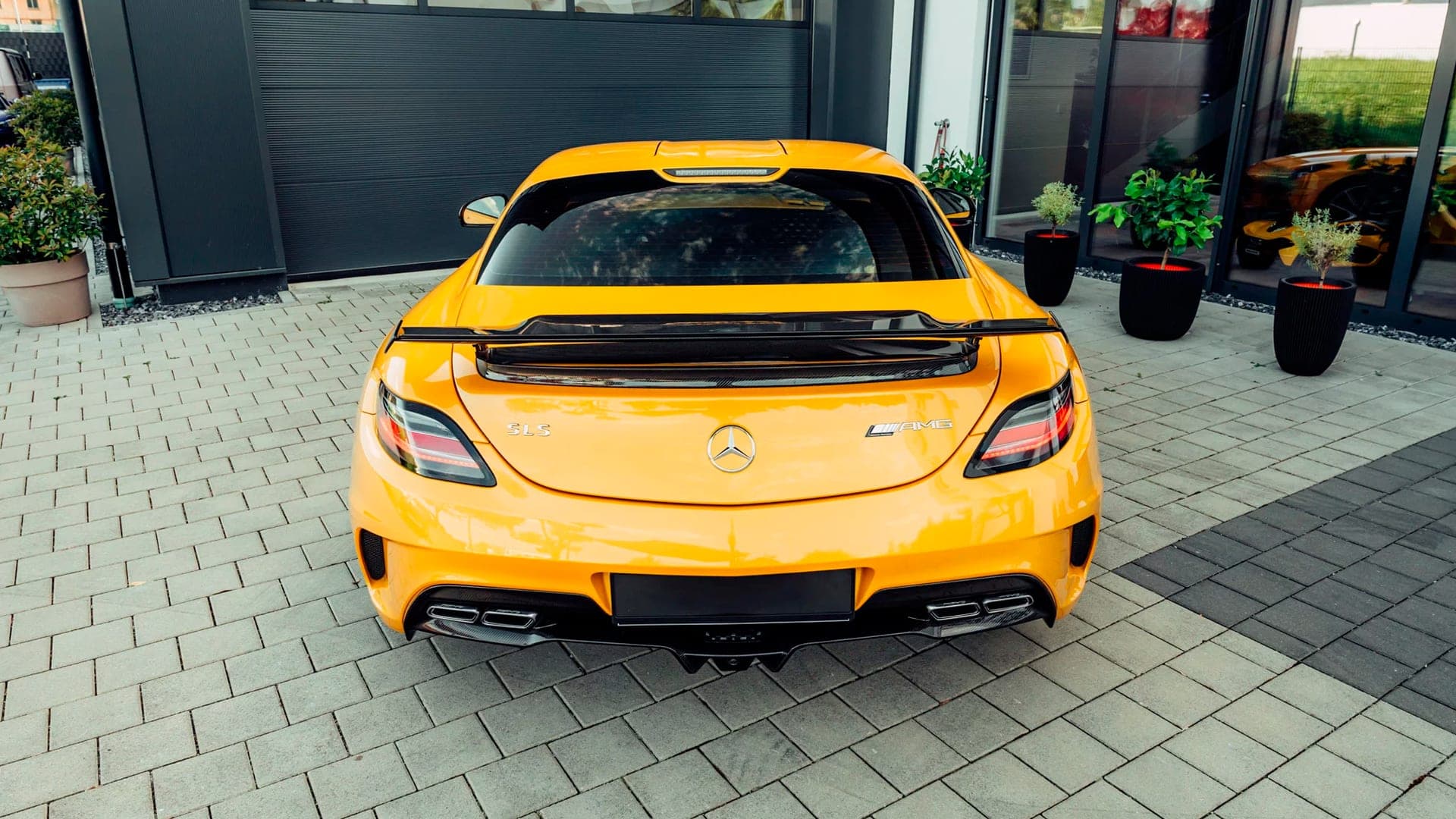 Mercedes-AMG SLS Black Series rear with fixed wing