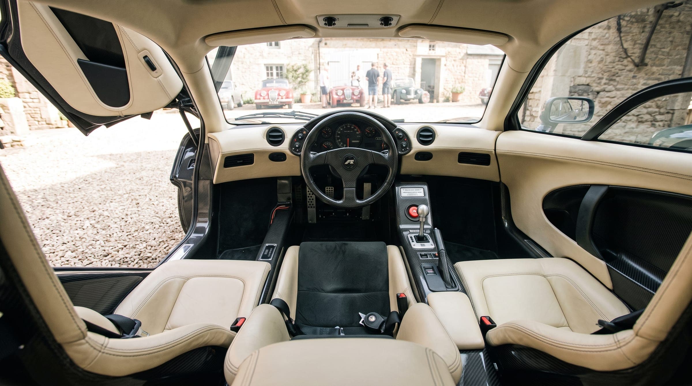 McLaren F1 central-seat cockpit with cream leather